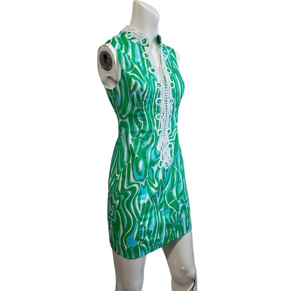 Lilly Pulitzer Alexa Shift Resort White Finders Keepers Lace Trim Dress Sz 2 NWT - Picture 4 of 13